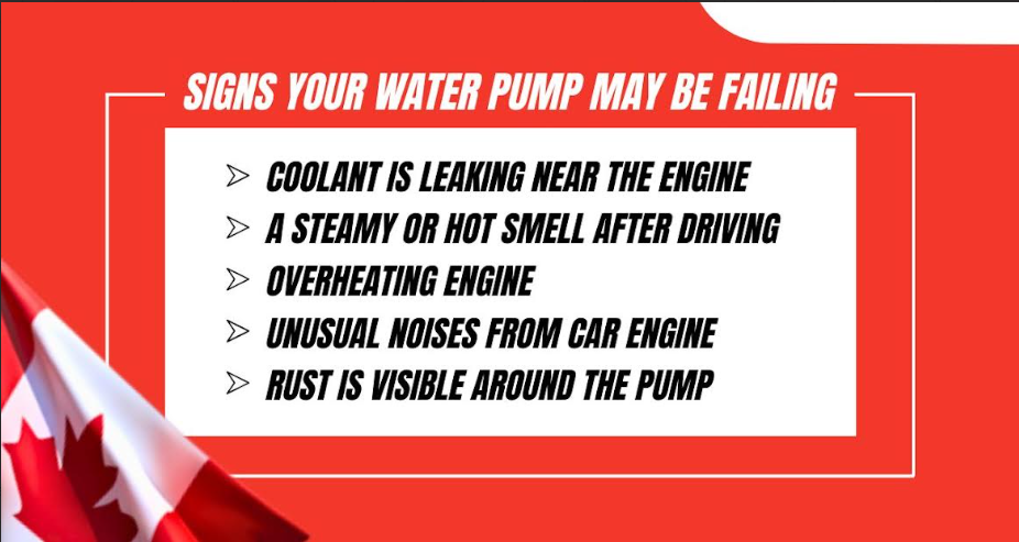 Signs of a failing water pump