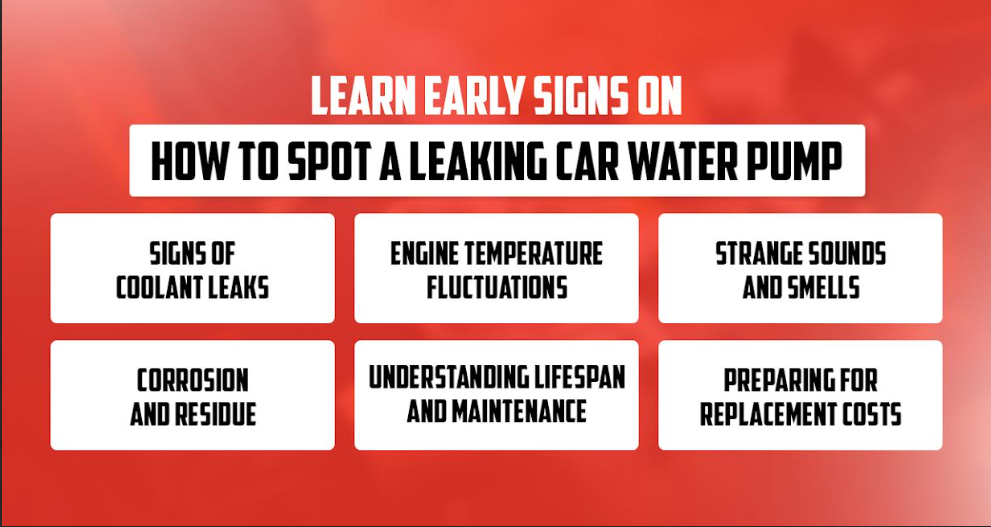 Leaking car water pump